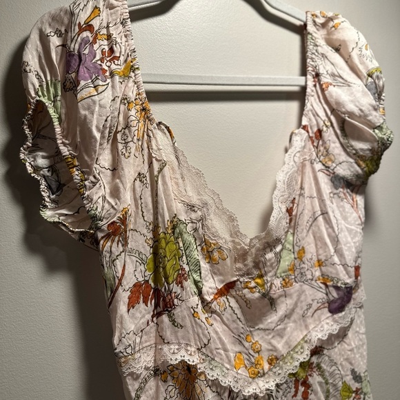 Anthropologie Dainty Mini Dress (Looks like a Night Gown) Adj Straps Open Back - Picture 5 of 16